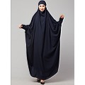  Long cuff ready to wear Jilbab in one piece- Navy Blue
